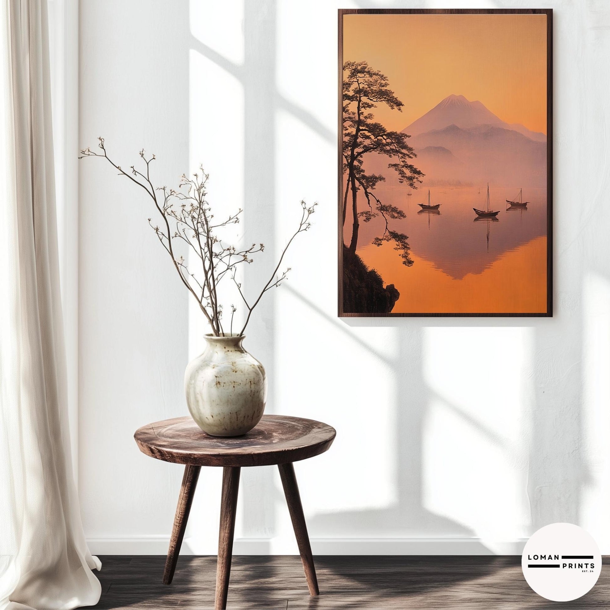 GH08_Sailing boats on Misty Lake w Mount Fuji